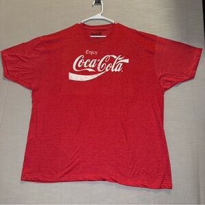 Coca-Cola Red Tee T-Shirt with Distressed White Logo Size 3XL Brand NWOT !!